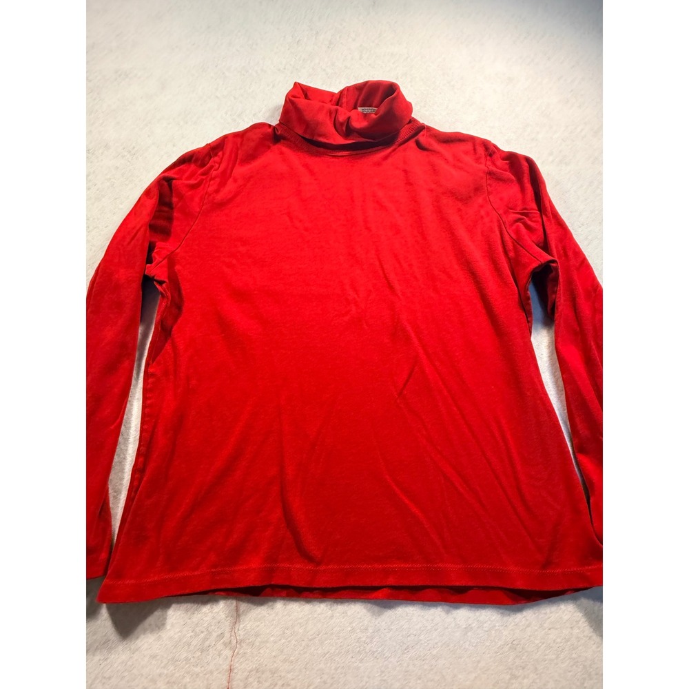 White Stag Womens Red Cotton Long Sleeve Turtleneck Top Size XL 16/18 RN52469